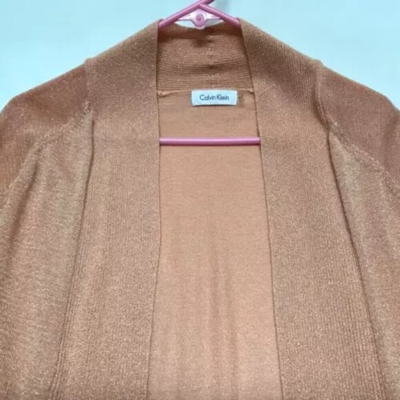 Calvin Klein Women’s Open Front Sweater (No Size Tags) 40" Chest 25" Length EUC - Picture 7 of 7